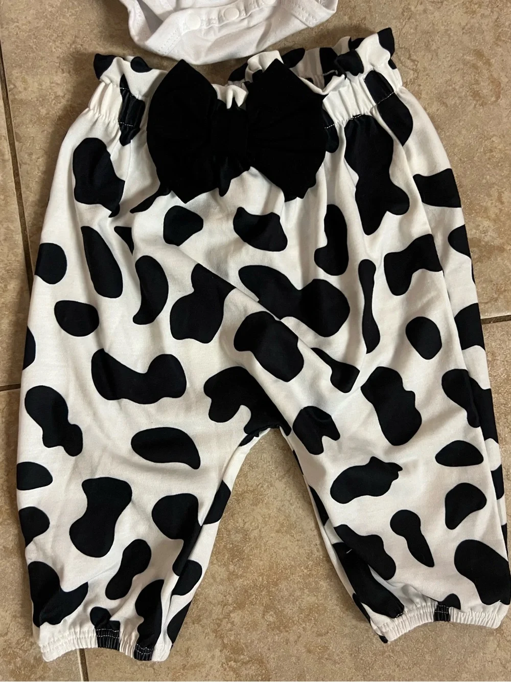 PatPat “Holy I’m Cute” Cow Print 3-Piece Outfit Set | Size 3–6 Months | NWT